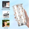 thumbnail image 6 of GZHJMY Mushroom Tumbler with Lid & Straw,Reusable Double Wall Stainless Steel Vacuum Insulated Travel Mug, 6 of 7