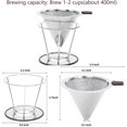 thumbnail image 3 of Goteador de café HAPYHOOM de acero inoxidable, reutilizable para 1-2 tazas, 3 of 6