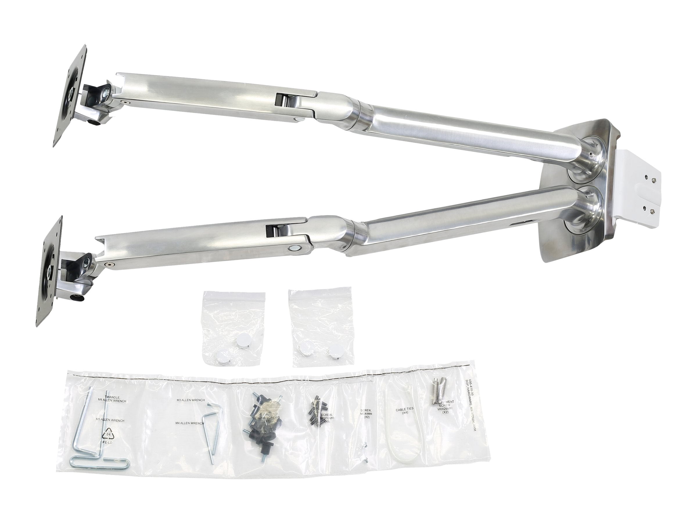 Ergotron 45-496-026 MXV Desk Dual Monitor Arm for up to 24" Displays