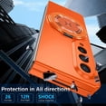 thumbnail image 3 of KOMI Rugged Phone Case for Samsung Z Fold 4 Case with Ring Magnetic Fits Wireless Charger, 2 in 1 Soft TPU and Hard PC Cover Samsung Galaxy Z Fold 6 Case Shockproof Blue (Orange), 3 of 5