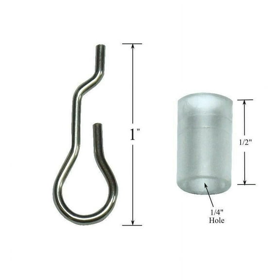 TILT WAND WIRE & COLLAR SET for Horizontal WOOD or MINI BLINDS - 1 1/2" Headrail