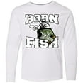 thumbnail image 3 of Inktastic Born to Fish Long Sleeve Youth T-Shirt, 3 of 5