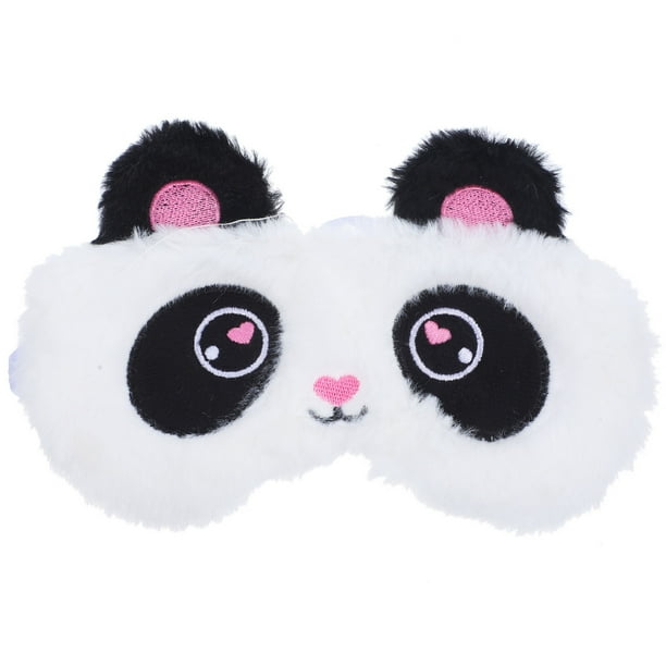 EeaseMX 1 máscara de ojos de peluche de panda de dibujos animados, adorable máscara para dormir para niños en casa.