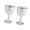 Silvery white, variant on Lynono Pack Of 2 Elegant European 30ml Metal Shot Glasses Embossed Chalice Goblet Wine Drink Cup For Kitchen Bar And Party Use