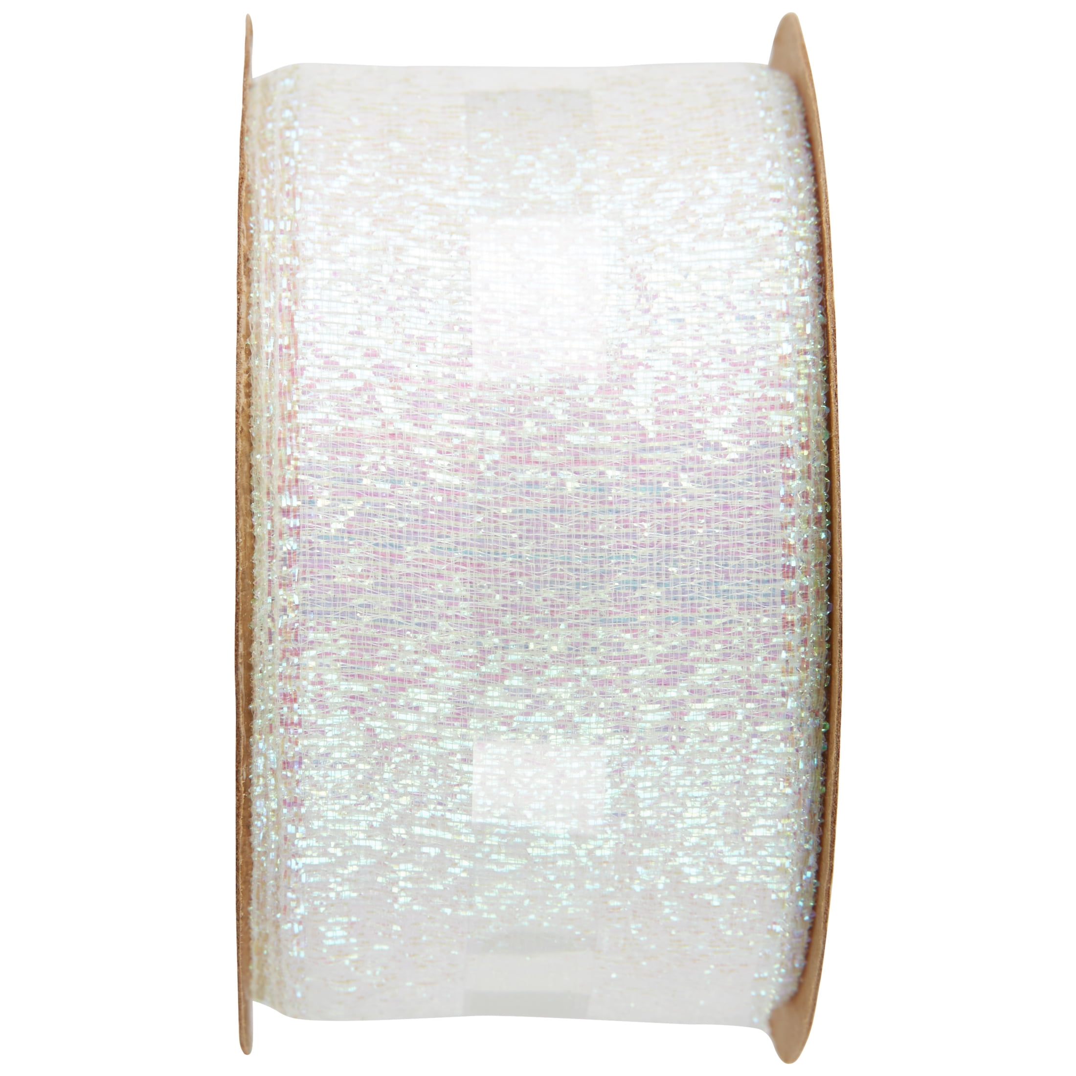 (3 pack) Offray Ribbon, White Opal 1 1/2 inch Galena Metallic Ribbon for Wedding, Crafts, and Gifting, 9 feet, 1 Each