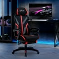 thumbnail image 2 of Vinsetto Chaise de Travail Pivotante en Maille pour Bureau, Fauteuil Inclinable avec Soutien Lombaire, Rouge, 2 of 10