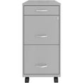 thumbnail image 1 of Pemberly Row 3 Drawers Vertical Silver Metal Filing Cabinet Pre-assembled, 1 of 21