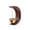 Peach wood, variant on KGJQ Moon Shape Shopkeepers Bell, Wood Door Chime, Magnetic Hanging Bell, Jingle Doorbell for Door Opening Business When Entering Decoration