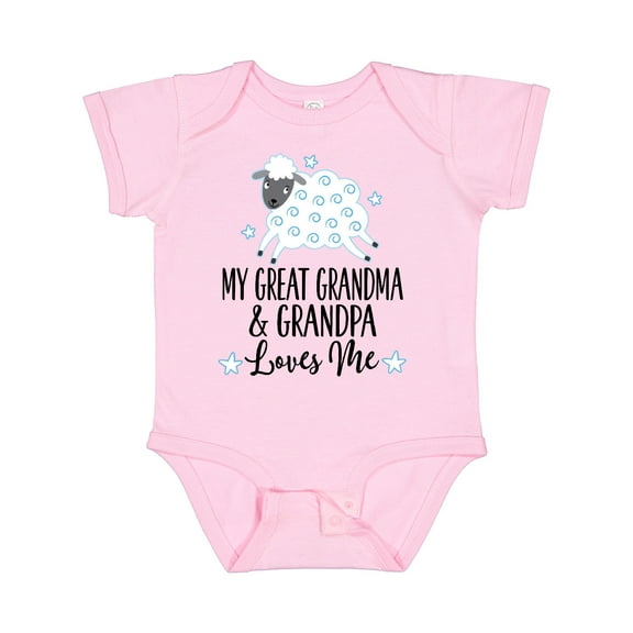 Inktastic My Great Grandpa and Grandma Love Me Boy Lamb Boys or Girls Baby Bodysuit