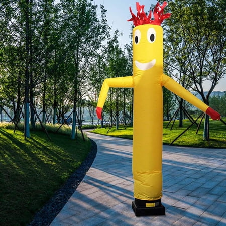 Inflatable Dancing Doll, 10ft 3M Tube Man Wind Sky Wavy Dancer Inflatable Advertising Air Puppet No Blower (Yellow)