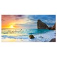 thumbnail image 2 of Vibrant Morning Sea with Yellow Sun Seascape, 2 of 3
