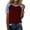 Wine, variant on Denim Raglan Sleeve T-Shirt for Women Casual Short Sleeve Baseball Tee Crewneck Relaxed Fit Summer Top Orange,Size 2XL