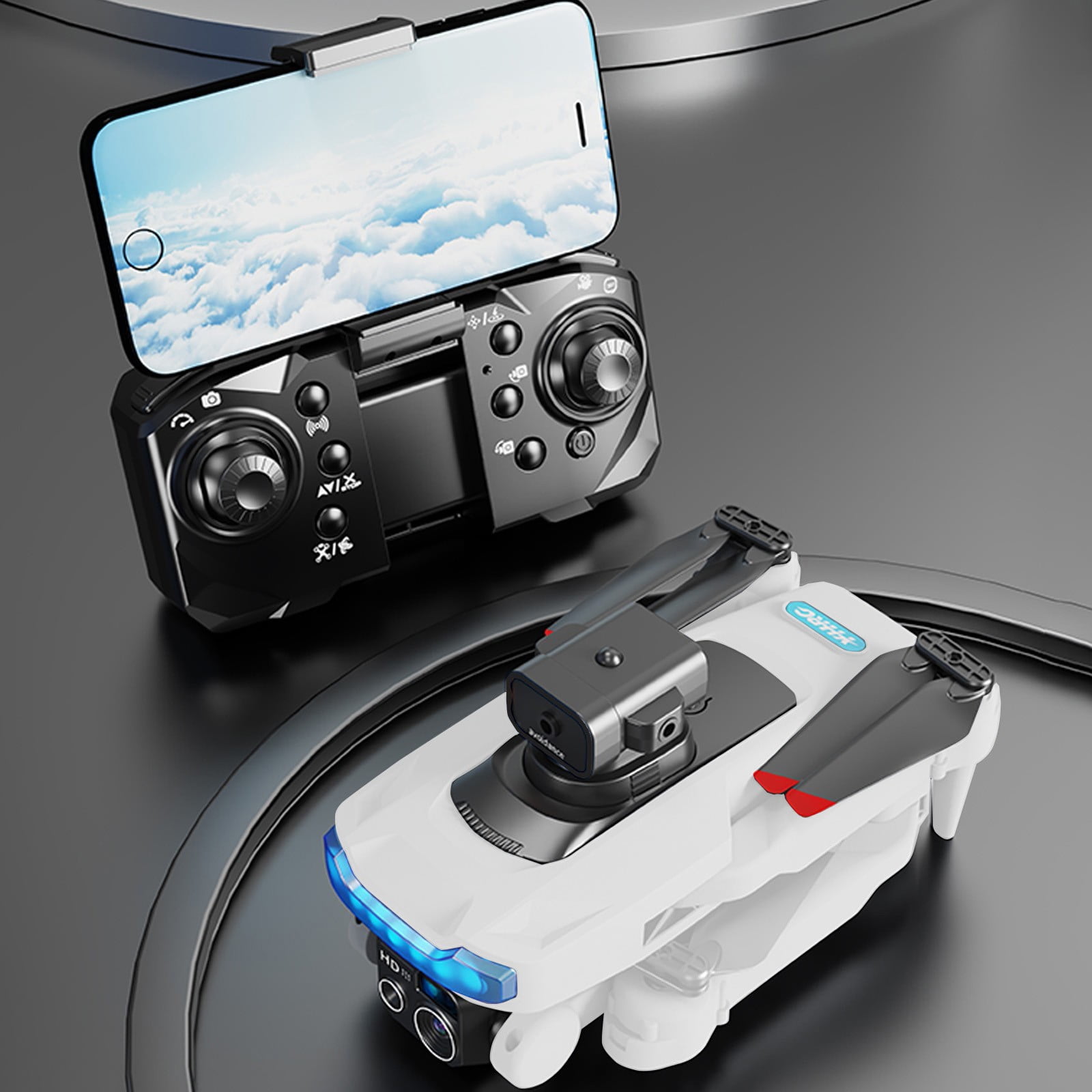 Drones with High-Definition Dual Camera, 540°intelligent obstacle avoidance, 120°Ultra Wide Angle Lens, Remote Control Toy Gifts