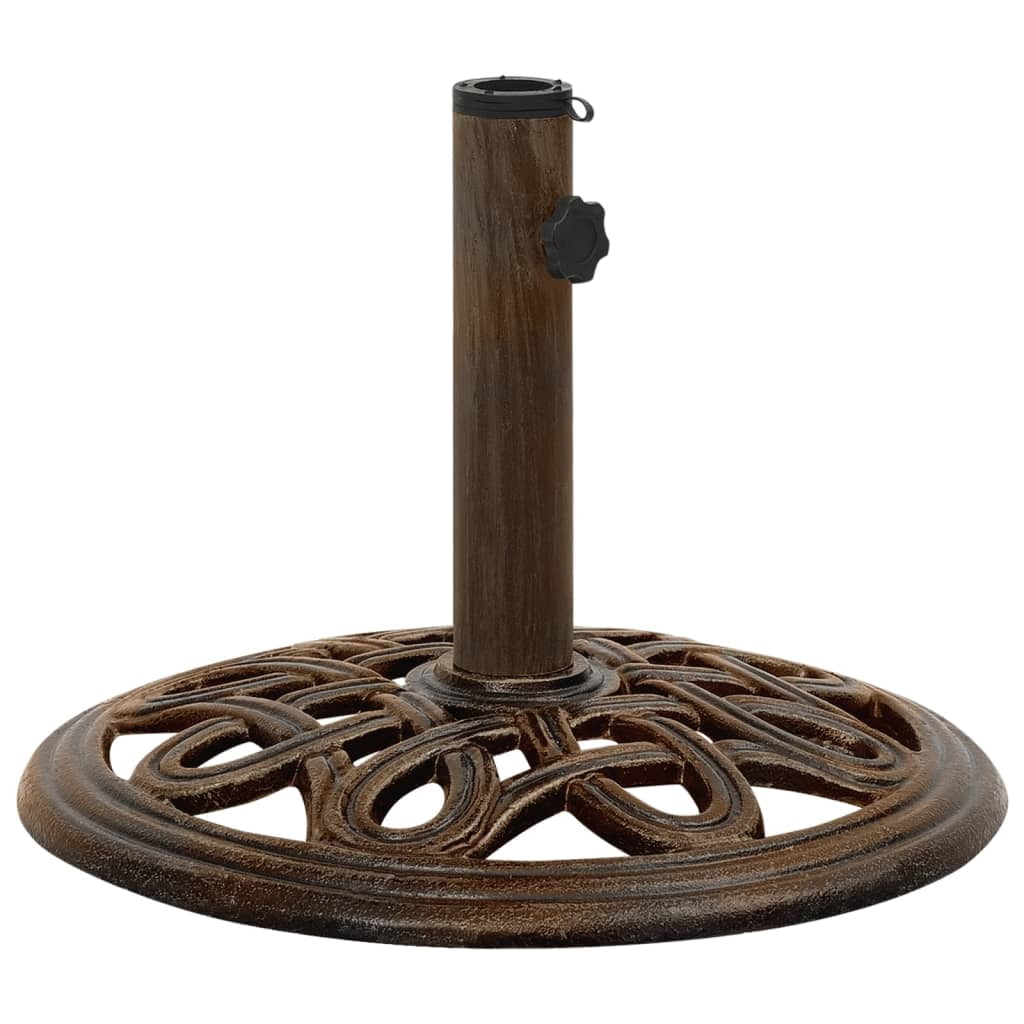 vidaXL White Round Cast Iron Patio Umbrella Bases, Adjustable Height