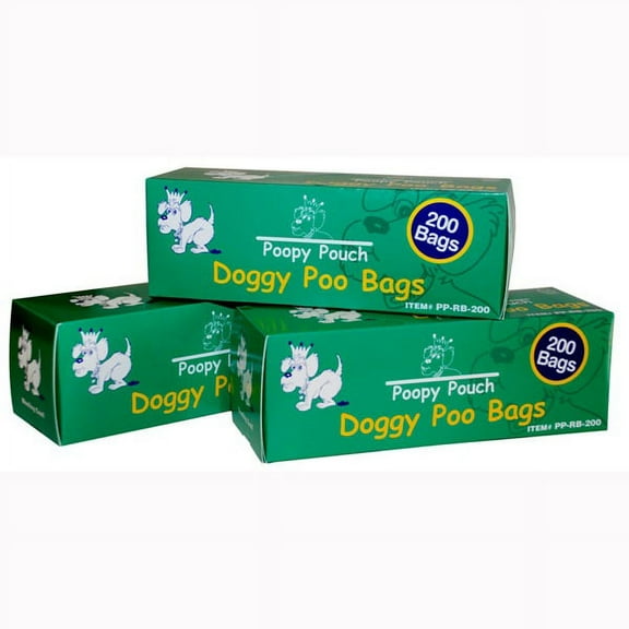 Doggie Pot Litter Bag Refills. 10 boxes of 200. 2,000 bags! - Case of 2000
