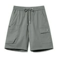 thumbnail image 1 of Pantalones casuales Qarigey para hombre con corte estereoscópico y seis bolsos Gris oscuro 2XL, 1 of 6