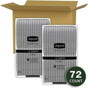 Depend FIT-FLEX Incontinence Underwear for Men, Maximum Absorbency, Disposable, L, Grey, 72 Count