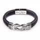 thumbnail image 1 of Pulsera de cuero de acero inoxidable para viajeros de moda europea y americana Pulsera de acero inoxidable con giro magnético lovemyson para hombre, 1 of 5