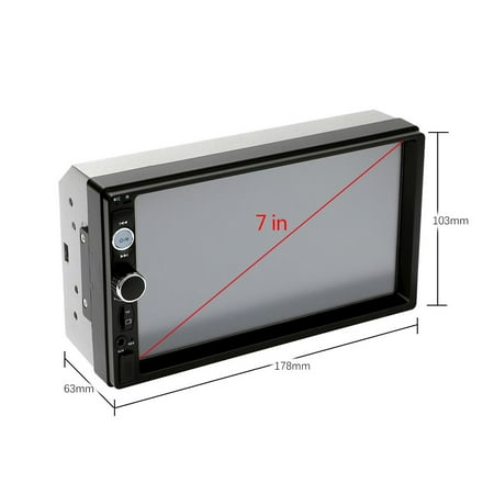 Multimedia Player Kit 2 Din Car Radio Car Video Player 7'' HD Player MP5 Touch Screen Digital Display Bluetooth Multimedia Build-in Autoradio FM AUX USB SD Function with steering wheel control ()