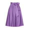 thumbnail image 2 of Wxolcjlv Satin Bow Oktoberfest Apron for Women Pleated Waist Tie Midi Apron, 2 of 4