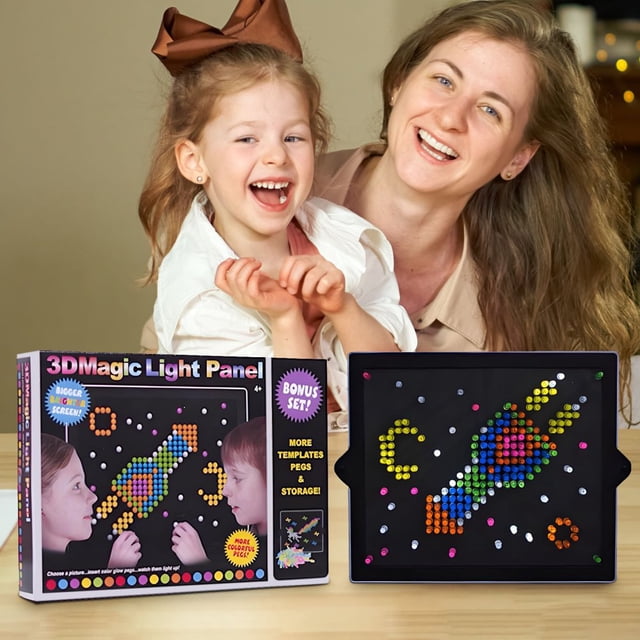 HLONK Clearance! Refill Pegs and Templates Pack for Use with Creative Light Up Board Kids Light Screen Accessories Educational Learning Toys Ages 4+