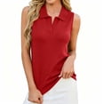 thumbnail image 2 of Posijego Women's V Neck Tank Tops Sleeveless Collared Tank Shirts Athletic Golf Tennis Shirts Casual Dressy Blouses for Women, 2 of 8