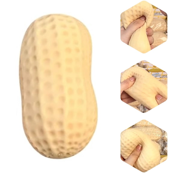 Peanut Squeezable Toys - Slow Rising Stress Relief Squeeze Toys,Fun Sensory Fidget for Desk & Anxiety Relief