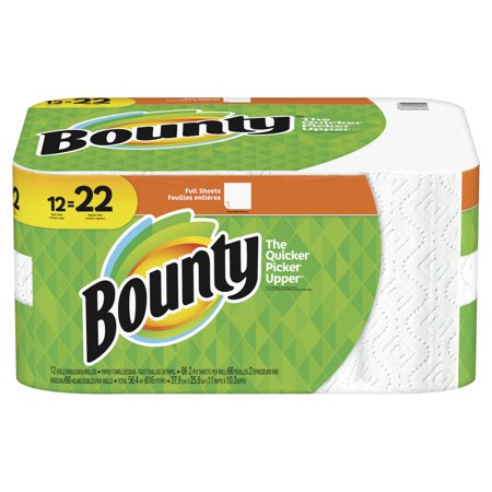 Kleenex White Hard Roll - Bounty Paper Towels, White, 12 Super Rolls = 22 Regular Rolls