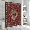 thumbnail image 5 of Polyester Fabric Country Boho Shower Curtain, Farmhouse Ethnic Abstract Nation Aesthetic Waterproof Bathtub Curtain Bathroom Decor Set with Hooks 72 x 72 Inches, 5 of 6