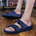 thumbnail image 5 of Sandals On Clearance, Summer Sandals Men's Fashion Wear Flat Slippers Beach Shoes Ultra Light Double Buckle Sandals Mens Sandals, 5 of 5