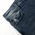 thumbnail image 5 of KIDSCOOL SPACE Little Boy Slim Fit Jeans,Kid Ripped Elastic Band Inside Denim Pants,Deep Blue,6-7 Years, 5 of 6