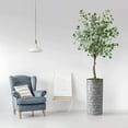 thumbnail image 2 of Artificial Tree in Modern Triangel Pattern Planter, Fake Eucalyptus Silk Tree for Indoor and Outdoor Home Decoration - 66" Overall Tall (Plant Pot Plus Tree), 2 of 5