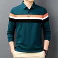 thumbnail image 5 of Sudaderas masculinas, polos casuales para hombre, jersey holgado, talla XXL, manga larga, con cuello, venta social, elegante, alta marca, elasticidad, talla XL, 5 of 5