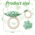 thumbnail image 2 of Set of 16 St. Patrick's Day Napkin Ring Green White Shamrock Napkin Holder Lucky Clover Dinner Table Ring for Irish Party Table Decor, 1.1 x 2.8 in, 2 of 3
