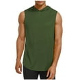thumbnail image 2 of asjyhkr Athletic Tank Tops Men Mesh Breathable Hooded Crew Neck Sleeveless Running Workout Gym Shirts, 2 of 5