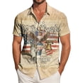 thumbnail image 2 of Yindaity Patriotic T Shirts for Men USA Fighter Jet Patriotic T-Shirt(Khaki,5XL), 2 of 6