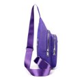 thumbnail image 3 of Bolsa de pecho de moda bandolera impermeable Simple para deportes al aire libre (Púrpura) Ndcxsfigh Para Estrenar, 3 of 9
