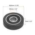 thumbnail image 2 of Uxcell PU Pulley Roller Bearing 5x20x5mm Polyurethane Coated Guide Wheel for Industrial, Black, 2 of 5