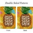 thumbnail image 3 of SKYSONIC Hello Summer Tropical Fruits Pineapple Double-Sided Printed Garden House Sports Flag 12x18in Polyester Decorative Flags for Courtyard Garden Flowerpot, 3 of 7