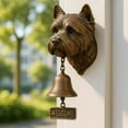thumbnail image 2 of YZEGDCH Dog Welcome Back Doorbell 3D Retriever Head Design Cast Iron Resin Vintage Decorative Hanging Bell for Entryways,Yard,Garden,Outdoor(Terrier) Hardware, 2 of 7
