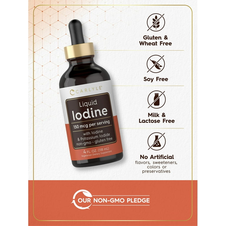 Carlyle, Liquid Iodine Drops, 4 fl oz, 150 mcg, Vegetarian Formula