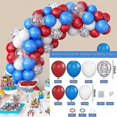 thumbnail image 1 of British National Day Balloons Decorations Set, Red White Blue Latex Balloon Arch Kits For 2023 England Street Royal Party, 1 of 4