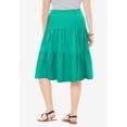 thumbnail image 2 of Woman Within Plus Size Elastic-Waist Knit Tiered Skirt, 2 of 6