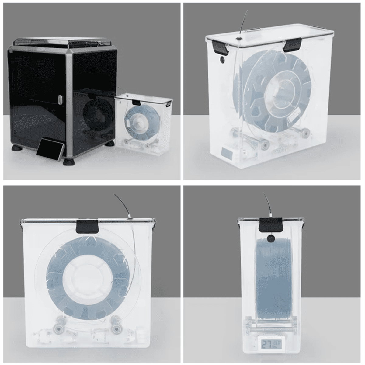 WM25 2Pcs 3D Printer Filament Dryer Box Airtight and Moisture- Real-Time Monitoring for 3D Pr