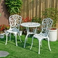 thumbnail image 2 of Ensemble Bistro Table et 2 Chaises en Aluminium Coulé 3 Pcs Ensemble de Mobilier de Patio, 2 of 4