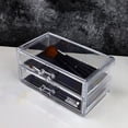 thumbnail image 2 of 2 Drawer Transparent Acrylic Makeup Storage Box Desk Jewelry & Clear Cosmetic Organizer Vanity Storage Display Box Make Up Organizers And Storage Makeup Stand, 2 of 7