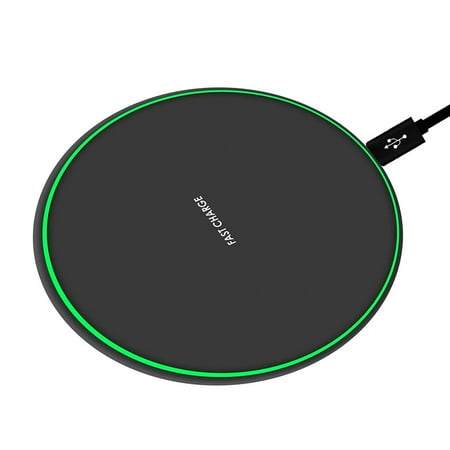 10W Qi Wireless Charge Pad – Made for Apple iPhone Xr Xs Max Xs X 8 8 Plus Samsung and Other Qi-Enabled Devices – Black