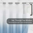 thumbnail image 4 of Ikfashoni Blue Ombre Hookless Shower Curtain with Snap in Liner, Waterproof Fabric Mesh Window Bath Curtain, 71"X74", 4 of 8