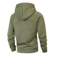 thumbnail image 4 of Rggeeun Hoodies For Men Winter Pocket Casual Fashionable Drawstring Zipper Hooded Sweatshirt Solid Color Long Sleeve Hoodies Classic, 4 of 8