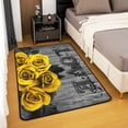 thumbnail image 2 of Erosebridal Aesthetics Rose Carpet 3x5 for Bedside Retro Black Grey Yellow Floral Area Rugs for Women Men Rustic Farmhouse Rose Living Room Rug Valentine's Day Indoor Floor Mat for Bedroom Doorway, 2 of 6